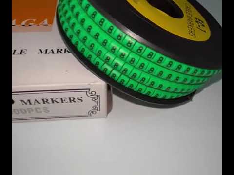 Cable "8" Marker EC-1 Green 2.6mm to 4.2mm 1000pcs 1 Roll EC-1G(8)