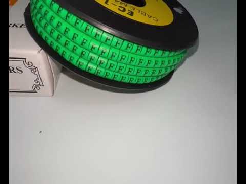 Cable "F" Marker EC-1 Green 2.6mm to 4.2mm 1000pcs 1 Roll EC-1G(F)