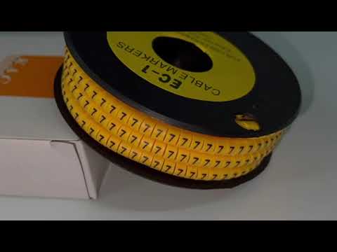 Cable "7" Marker 2.6mm to 4.2mm Yellow EC-1Y, Yellow