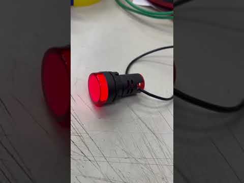 Grippes LED Panel Indicator Lamp 22mm, Pilot Light 24V DC RED 22mm