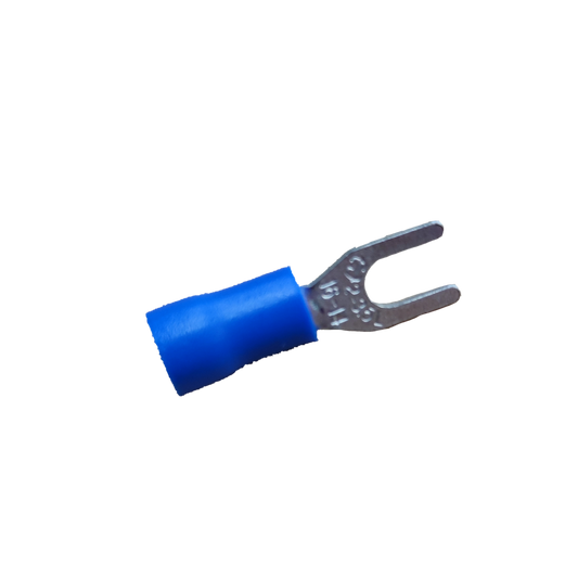Y type terminal lugs with blue insulation spade fork crimp connector for electrical circuitry parts made in China