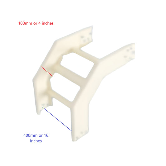 Royu cable management bracket measuring 400mm x 100mm or 16 x 4 Inches in off-white color