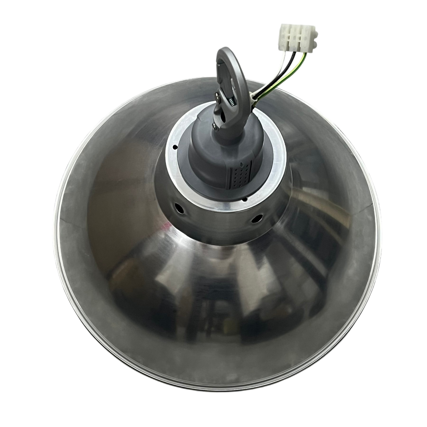 Biglite and Omni 14 Inch aluminum reflector With Omni E40 Socket. Brushed aluminum industrial high bay light