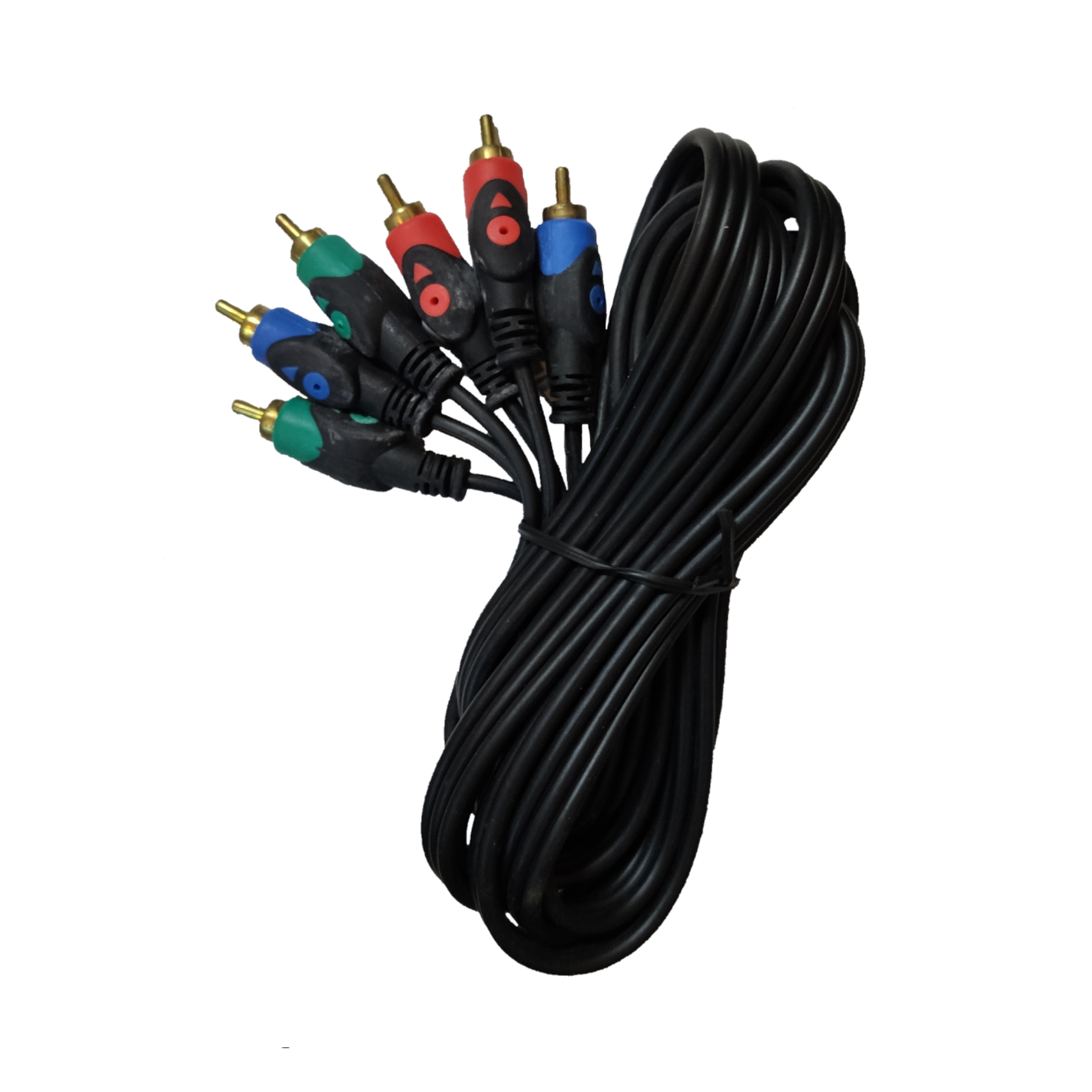 RCA Cord 3 Meters 3X3 with gold-plated connectors and black cable from Taiwan