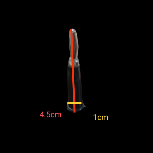 Red and black banana plug electrical connector with measurements for wiring applications