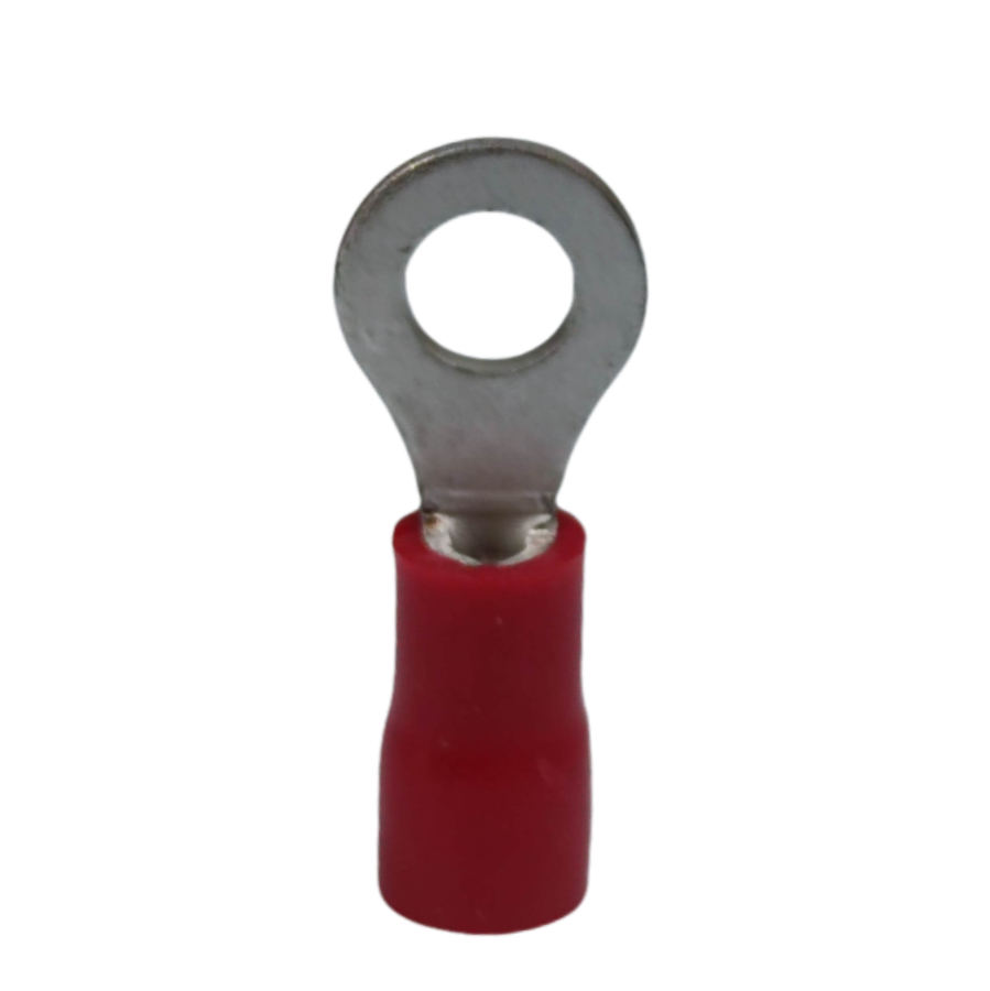 Red insulated ring terminal lugs for secure electrical connections and easy installation