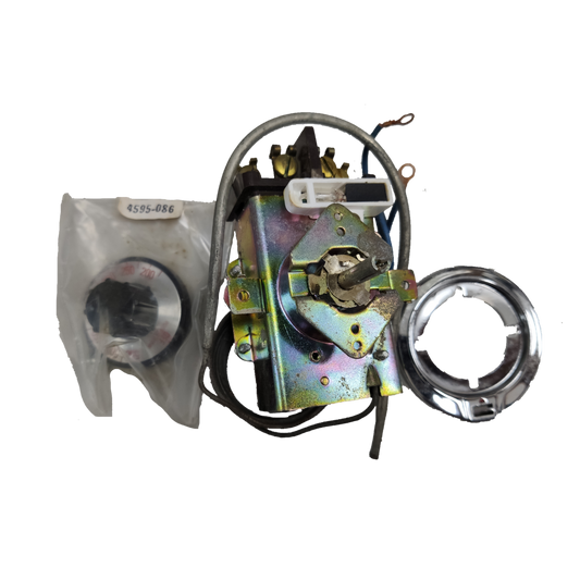 Robertshaw Thermostat 200F to 550F metal cooking equipment part with control knob and mounting ring