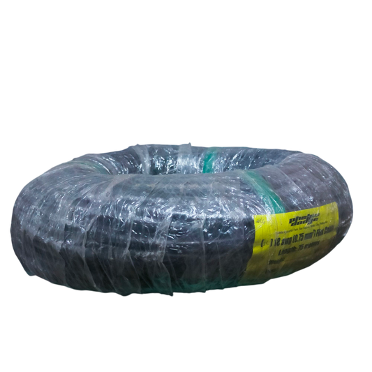 Phelps Dodge 0.75mm 3 core royal cord wrapped in clear plastic packaging on black background