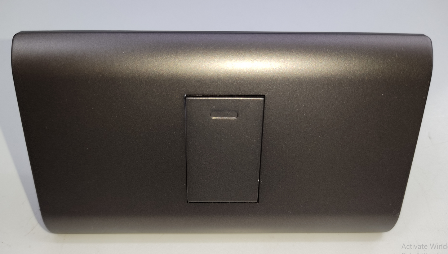 Royu 1 gang 3 way switch in sleek black finish for modern power points and switches