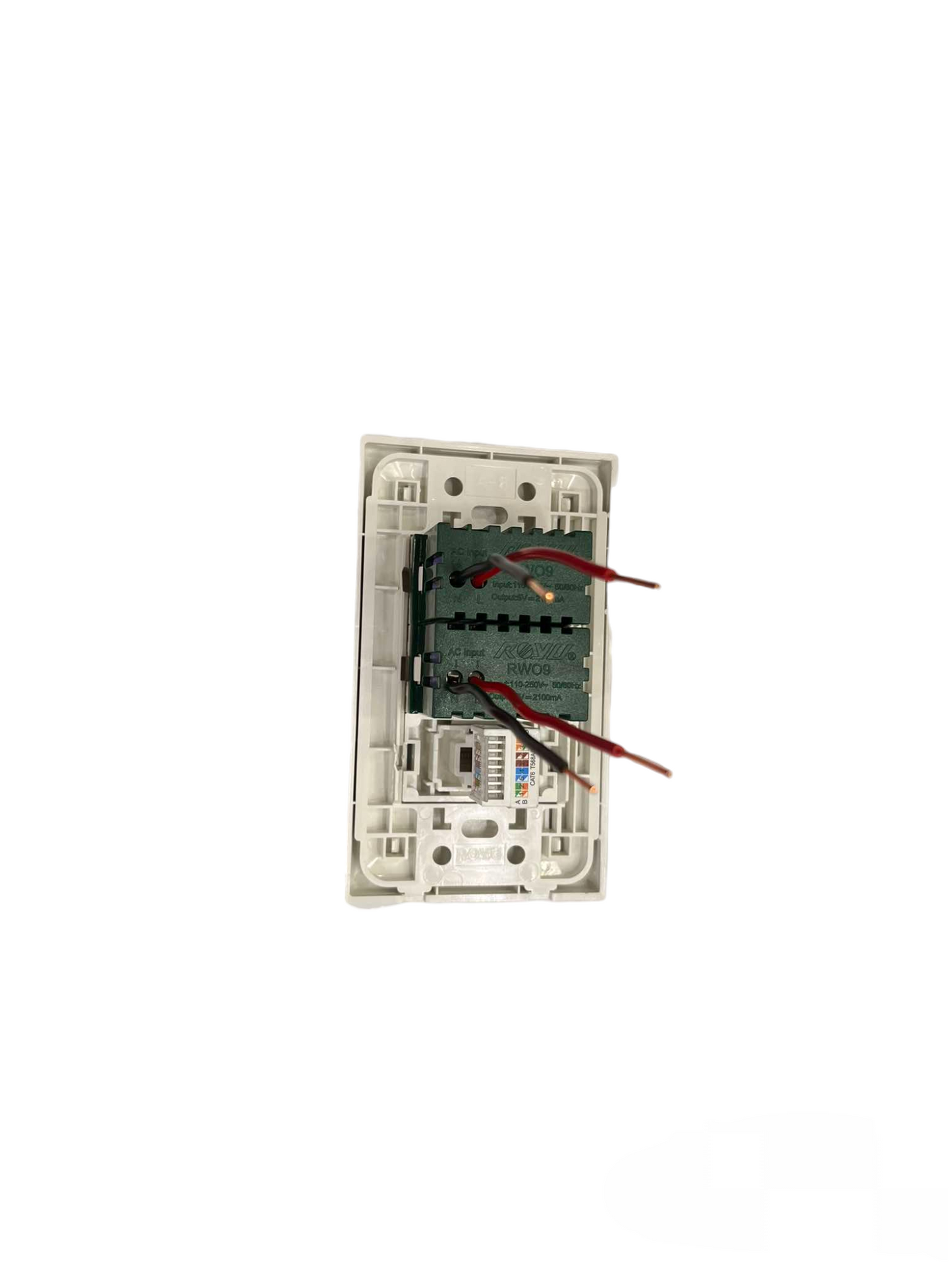 Royu 3 gang USB outlet 2100mAh with wiring connections for convenient charging options