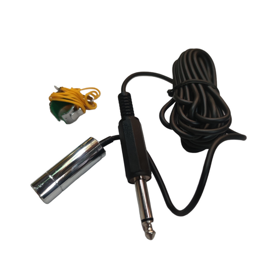 Sherman Lapel Microphone with long black cable and silver connector for clear audio recording