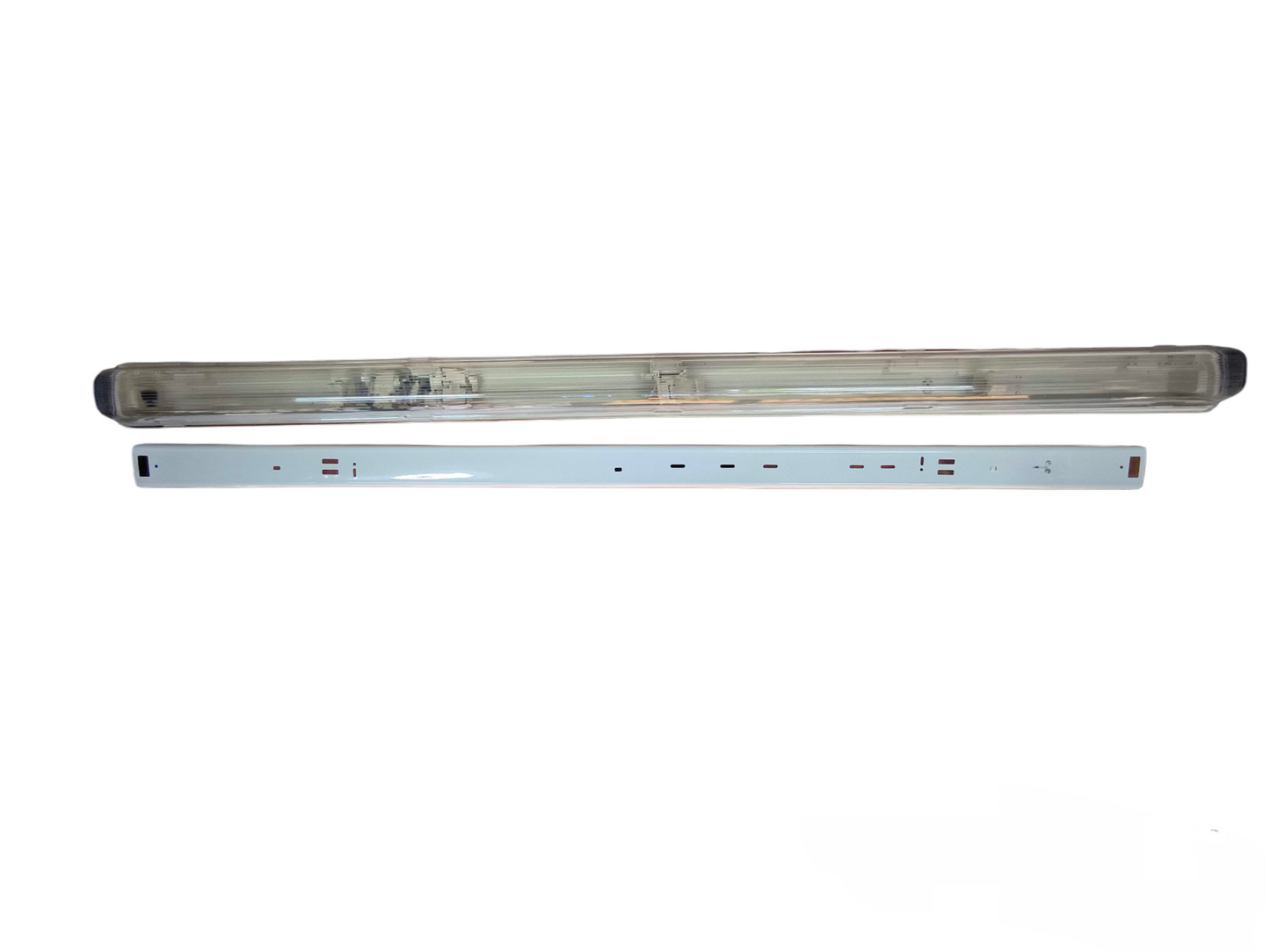 Opple Single Ended 1200mm Fixture Only lighting installation accessory with clear and white parts