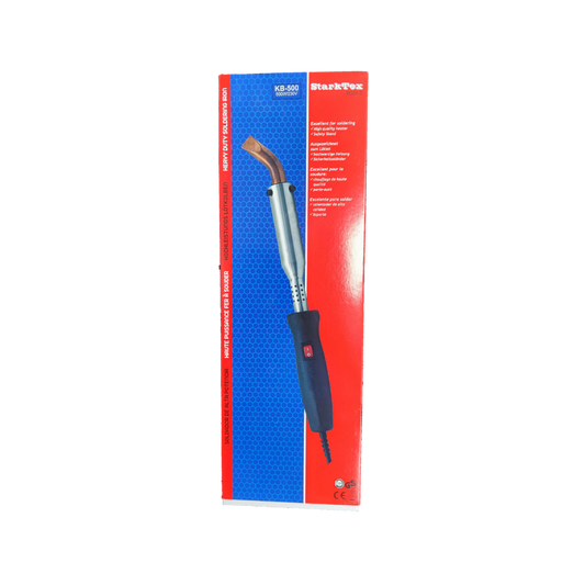 Startrek 500W Soldering Iron 220V with ergonomic handle and safety switch in retail packaging