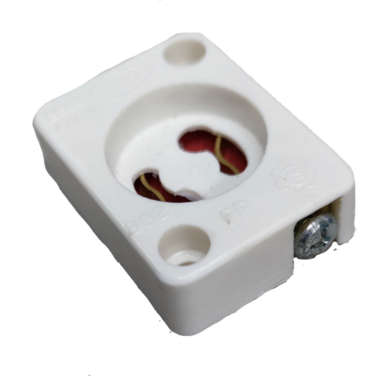 Surer Starter Holder Square 802 white plastic lighting installation accessory with metal screw