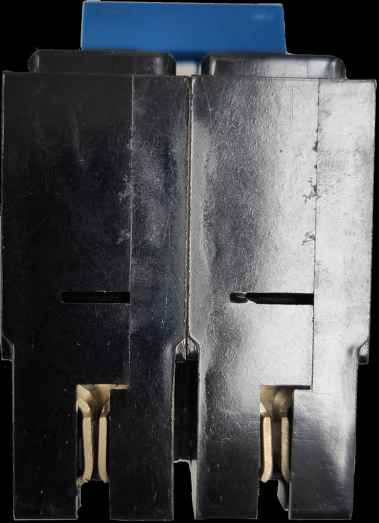 Taiyou 30A 2 Pole Circuit Breaker Plug-in Type black electrical component with blue lever