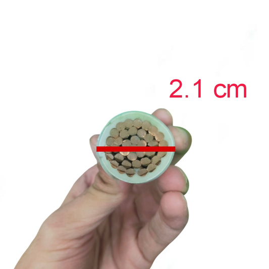 Royu THHN and wires in a hand, showcasing a cross-section of the copper strands