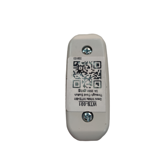 Omni Through Cord Switch 3A 250V white electrical switch with screws for power control