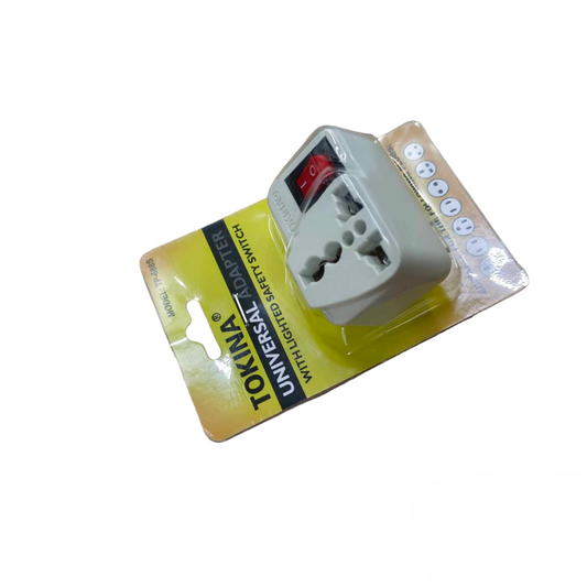 Tokina Universal Adapter With Safety Switch 6A travel adapter and converter in packaging