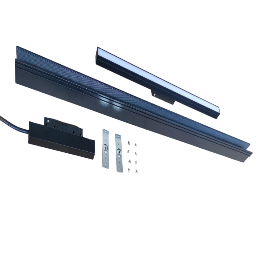 ILLUMIQ TERRA Track Light 220V Cool White 4000K with black mounting rail and installation accessories