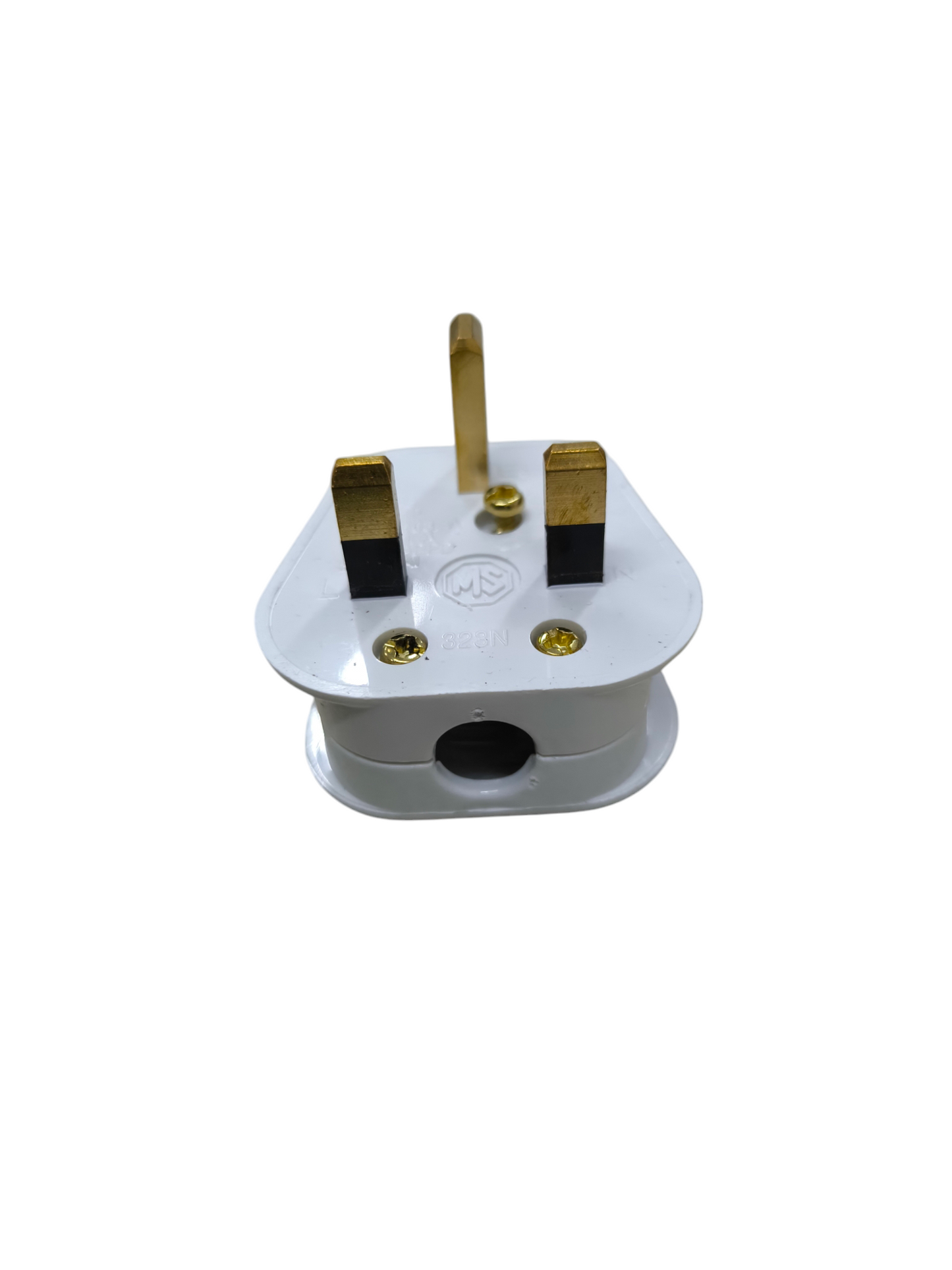 White Type G Plug 13A 220V UK Plug with three brass pins for power connection