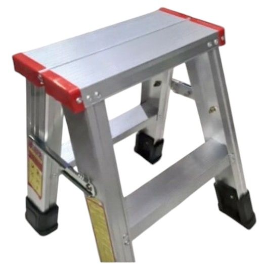 Tailee 2 Step Double Sided A Type Ladder aluminum folding step stool with wide top platform and rubber feet