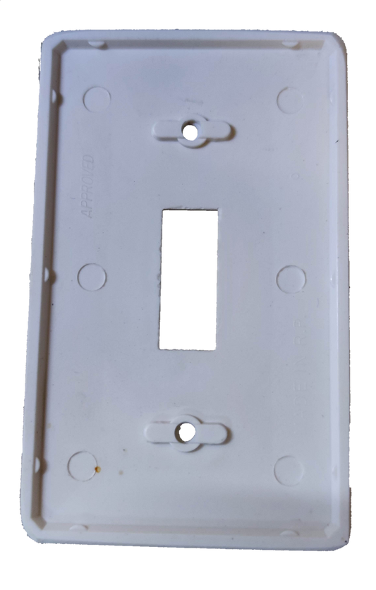 Eagle 1 Gang Device Plate Cover Vertical white plastic single toggle switch wall plate with mounting holes