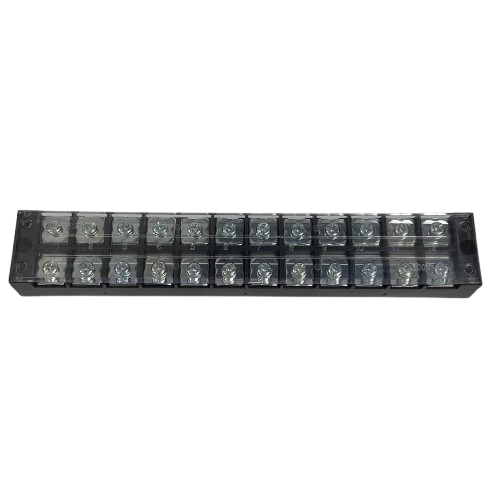 Grippes 45A 12Pairs Terminal Block 600V clear cover black base 24 screw electrical connector