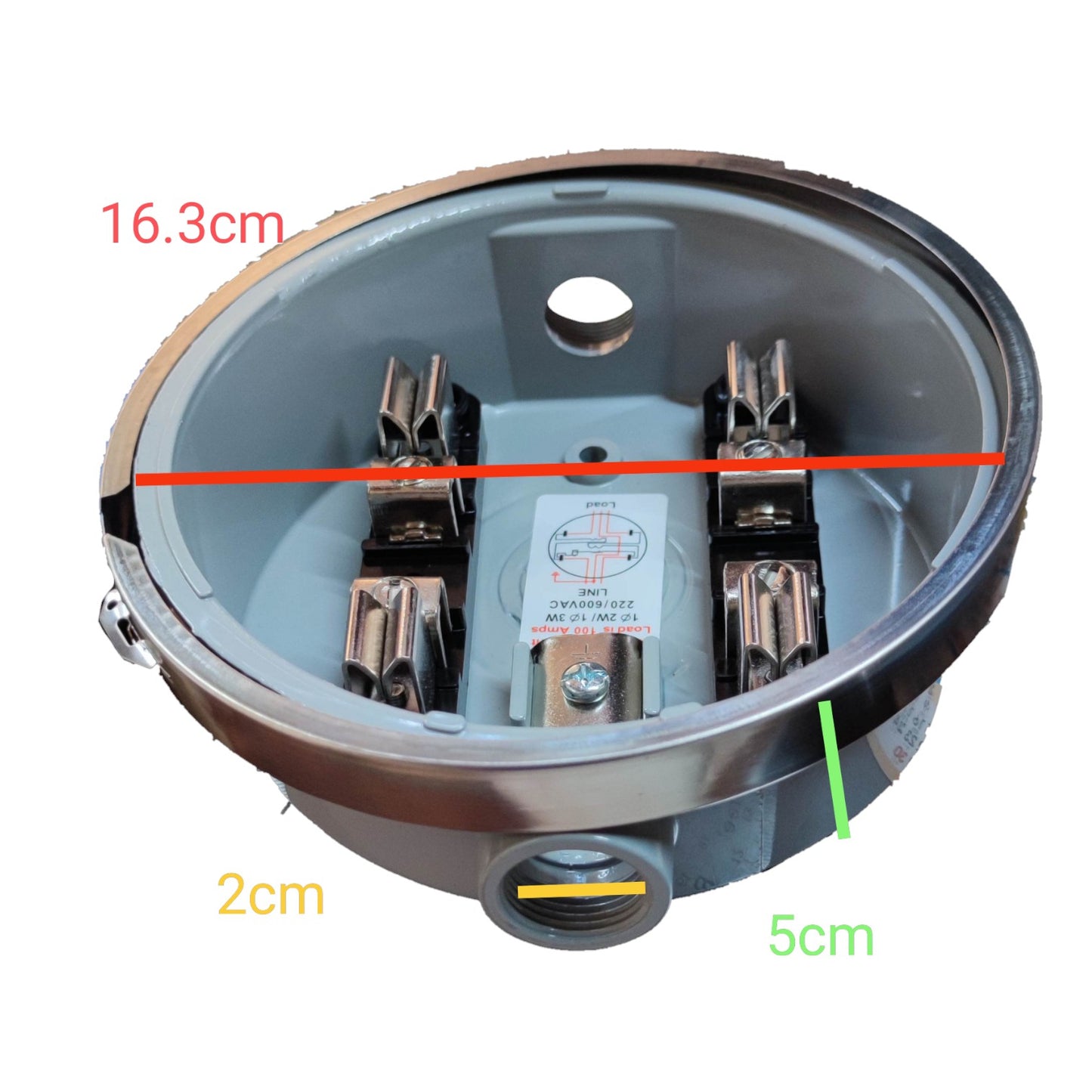 USA Round Meter Base 3/4 Inches Hub for KWH Electrical Meter 100A 220V