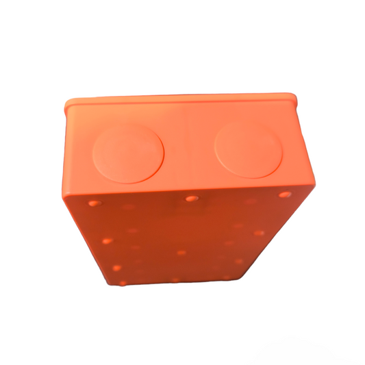 Omni orange Utility Box for 9 Gang Wiring Devices with sealed cover for electrical wiring