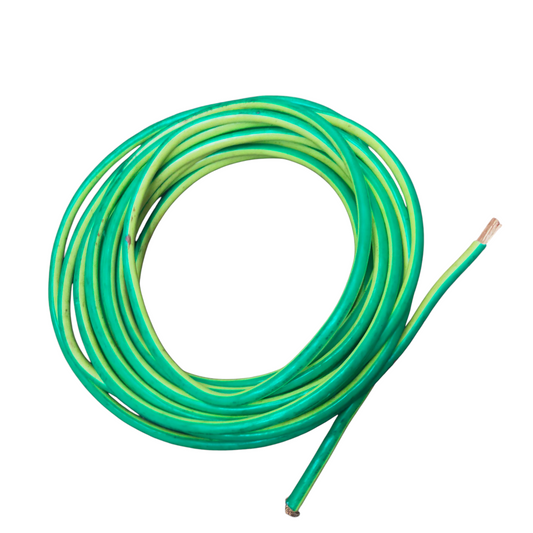 Grippes 50mm Grounding Cable green and yellow insulated electrical wire coil