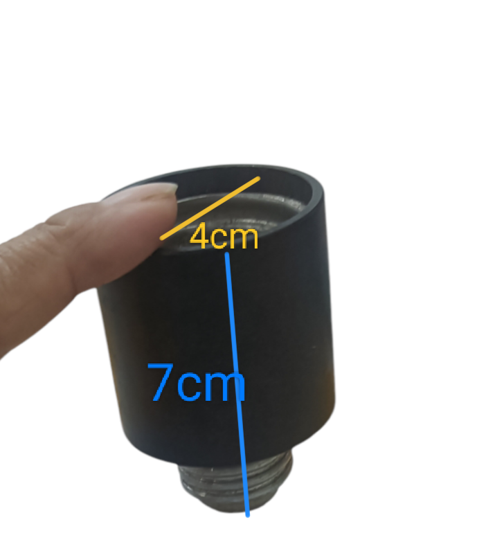 Eagle E40 to E27 Socket Adapter shown from the side with dimensions marked, ideal for lighting fixtures