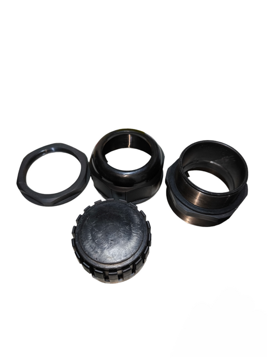 Wixim Nylon PVC Cable Gland PG Series black cable management parts isolated on white background