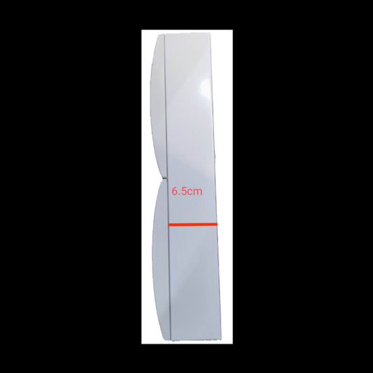 Side view of Schneider & ZY Panel Board 50A 2 Pole Main Miniature electrical circuitry part in white