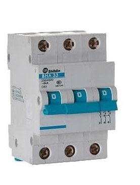 Shihlin Miniature Circuit Breaker 2A 3 Pole MCB 6 Kaic 230V BHA33C-2A