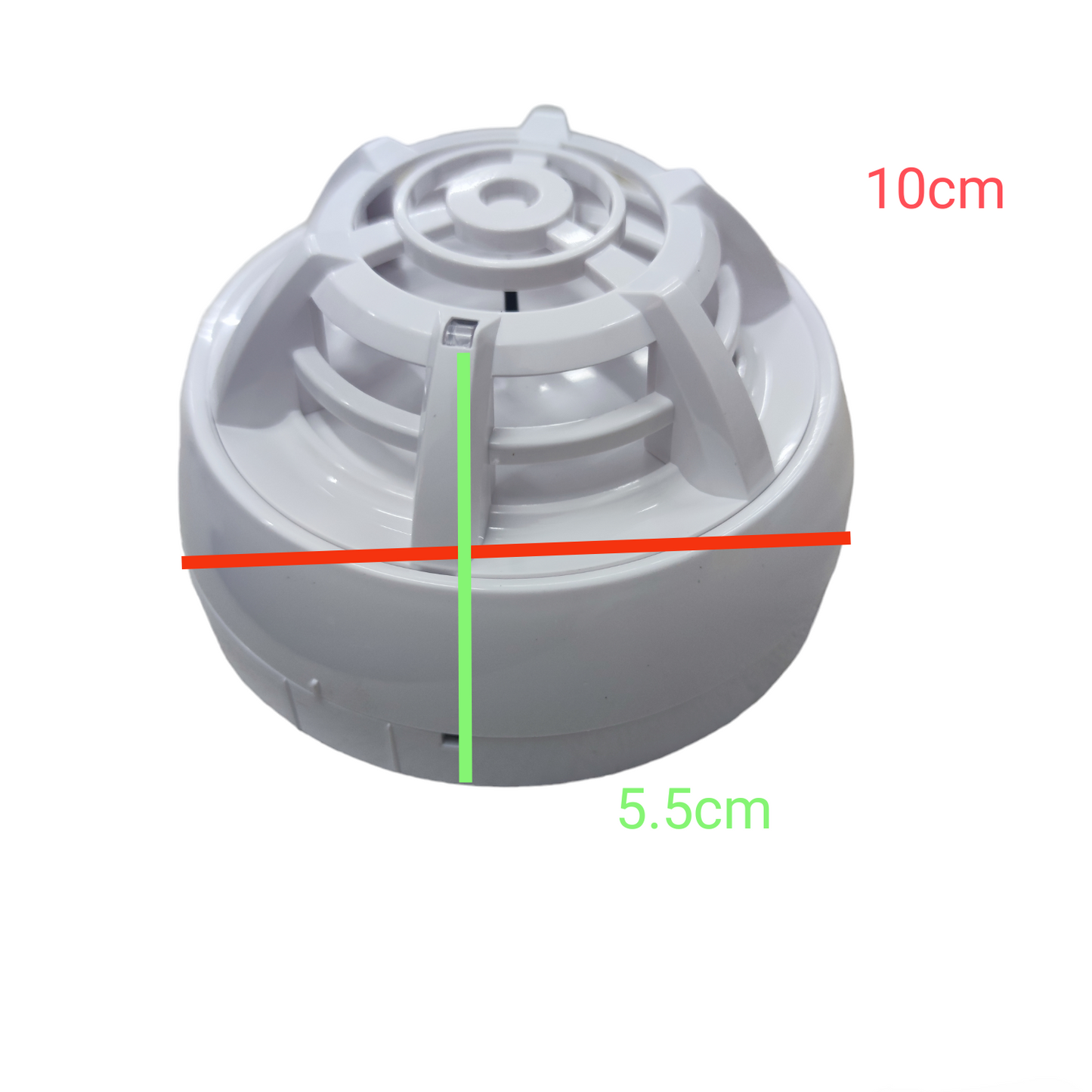 VSAIL Heat Detector 24V DC white fire alarm sensor with round design and detailed vents