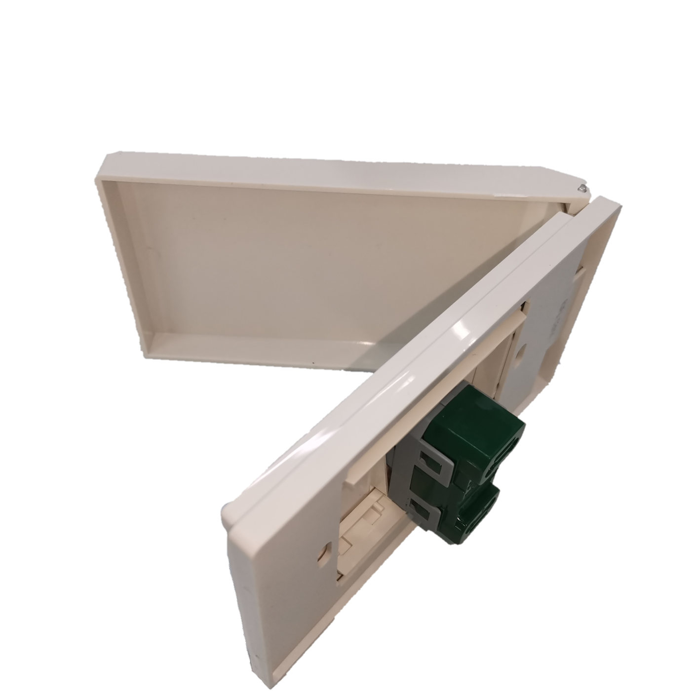 Royu Weatherproof Plate 1 Gang Doorbell Switch in white for outdoor use with protective cover