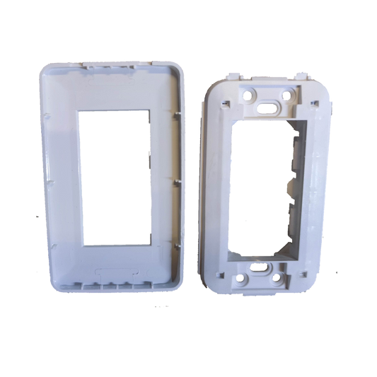 Surer 3 Gang Plate Modern Series white plastic mounting frame for power points and switches