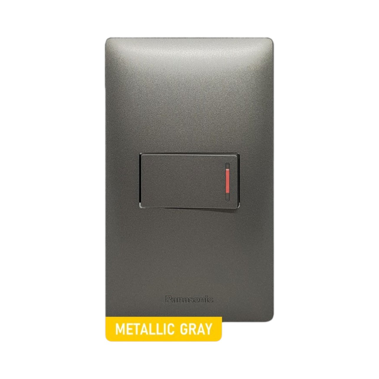 Panasonic Illuminated 1 Gang 1 Way Switch 3 Device Slim Art Series Metallic Gray WSAG6801MH-1/WSAG5571MH-5