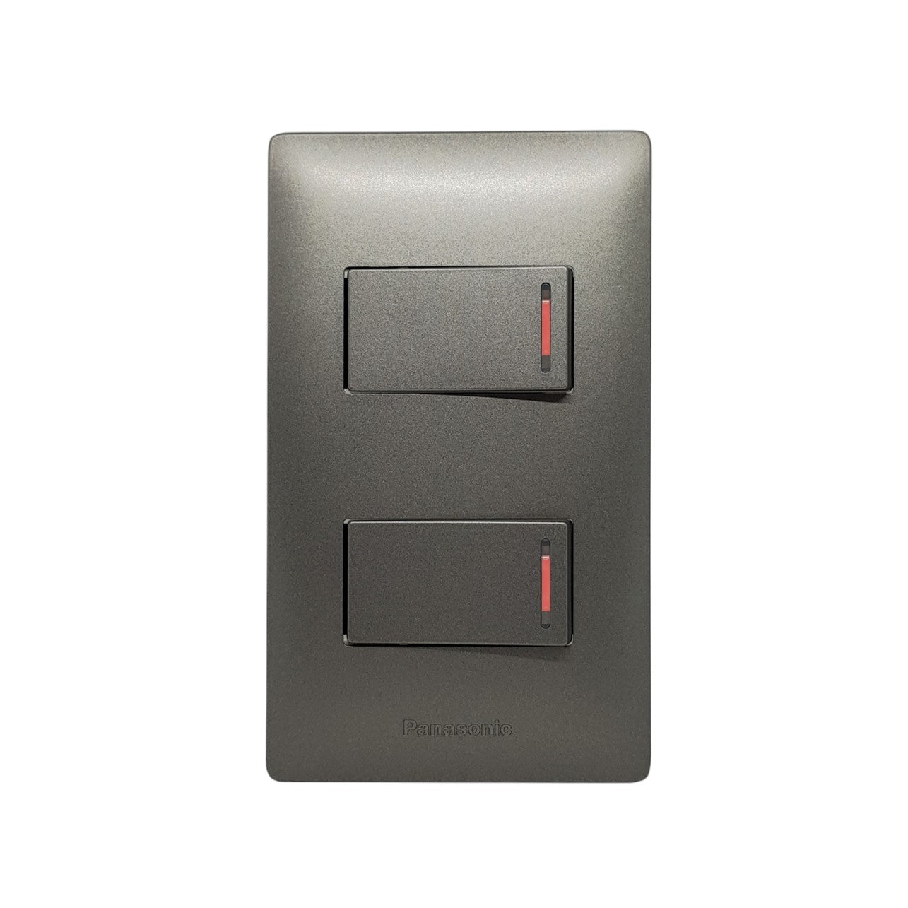 Panasonic Illuminated 2 Gang 3 Way Switch 3 Device Slim Art Series Metallic Gray WSAG6802MH-1/2XWSAG5572MH-5
