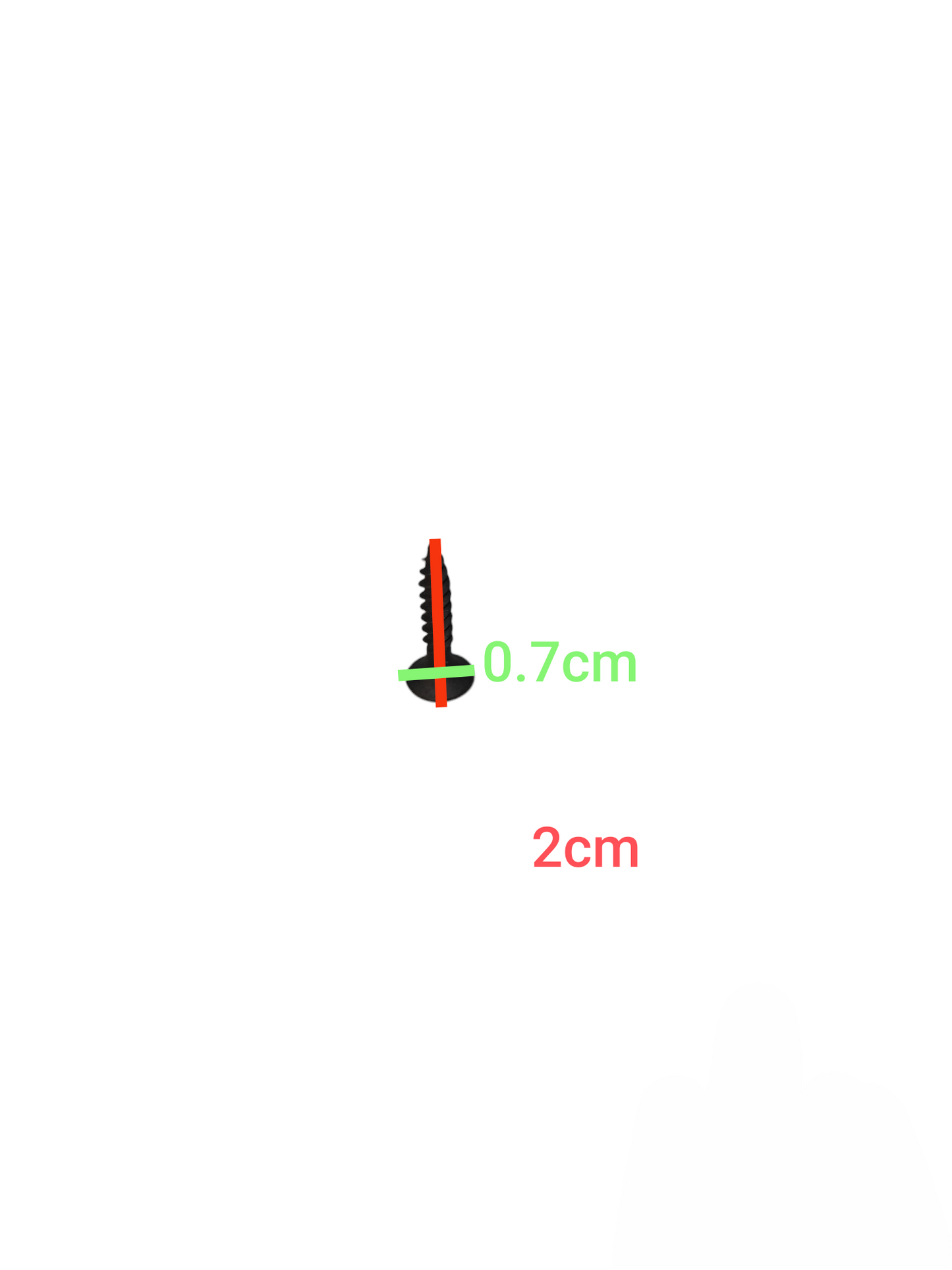 Wood Screw Black Philips Head measuring 2cm length and 0.7cm head diameter from China vendor