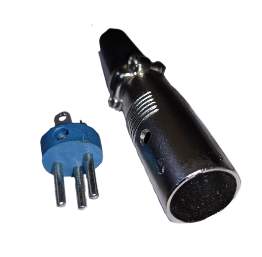 Studio equipment XLR Male Canon Plug with metal connector and blue plastic pins from China