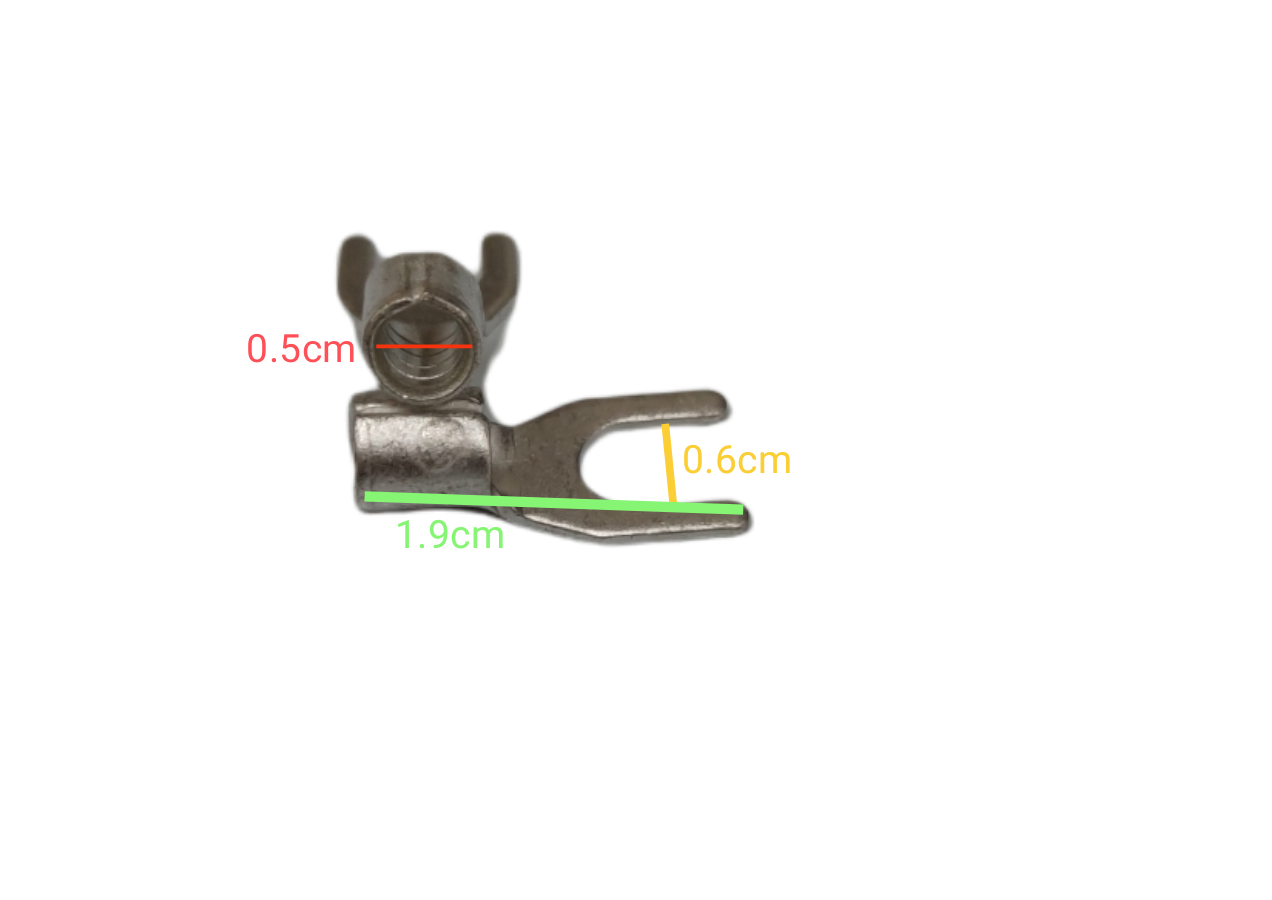 Y Terminal 6mm Y Size YC-10C with precise measurements for electrical circuitry applications