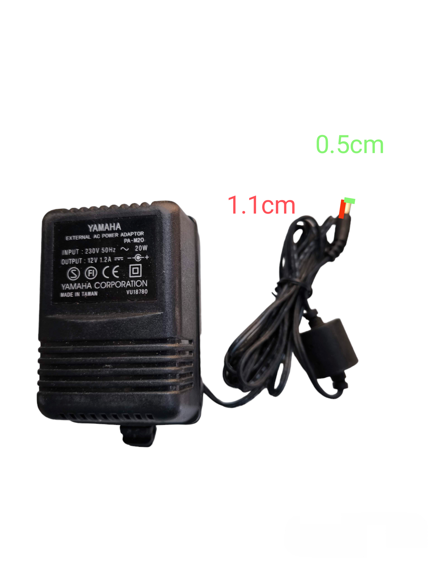 Local brand multi output AC adaptor black power adapter with cable and measurements