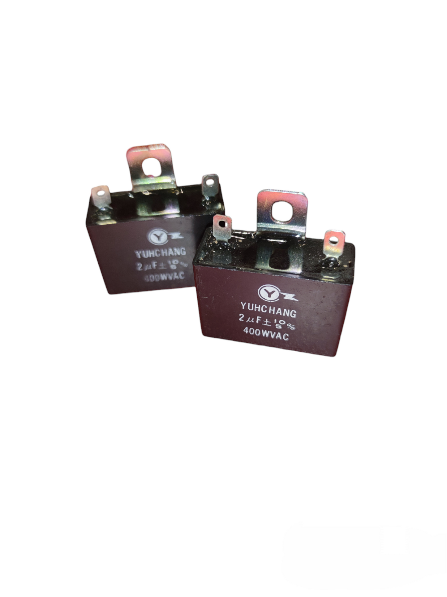 Electx Electrical Supply 2uF 400V capacitor pack with metal terminals for electrical circuitry