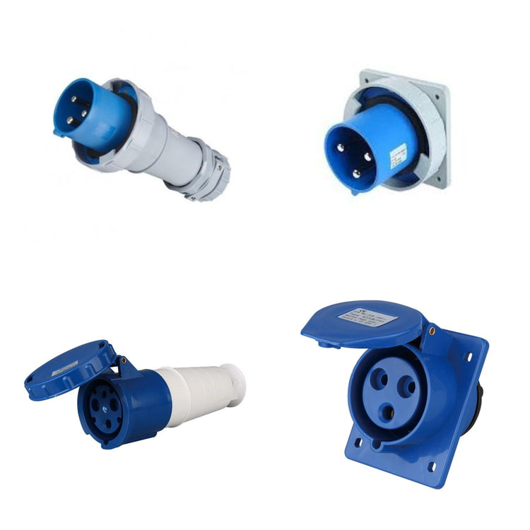 125A Industrial Outlet and Plug IEC 3 Pins 2P+E