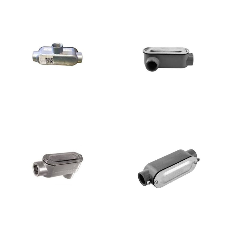 Selection of metallic and non-metallic electrical conduits for sale protecting and organizing electrical wiring