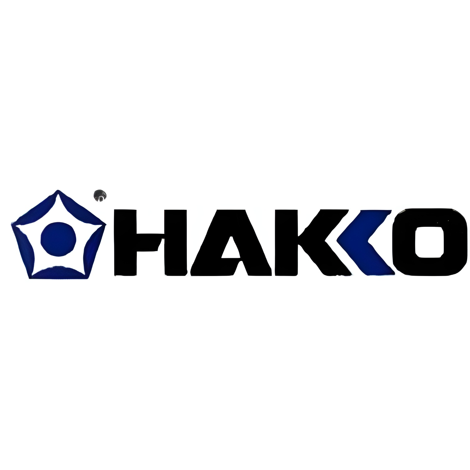 Hakko soldering tools logo in black and blue representing professional precision soldering equipment