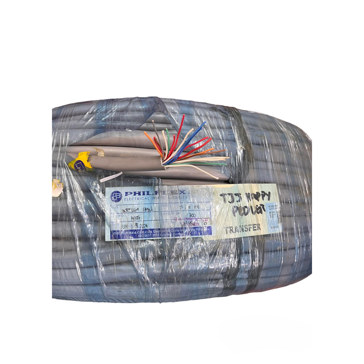 Coiled intercom cable for sale with multiple colored wires for audio and video communication systems