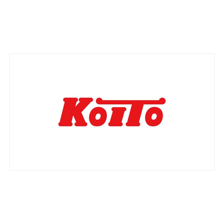 Koito logo representing Koito seal beam light bulbs products for automotive and transportation lighting