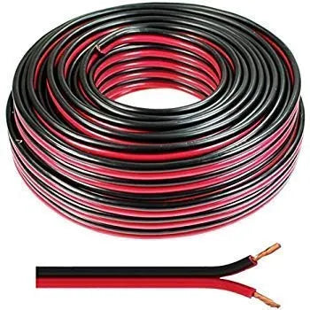 Coiled high performance speaker wire with red and black insulation ready to buy high performance speaker wire online